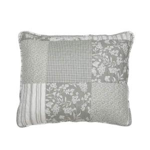 Kuddfodral VERDI i quiltat lapptäcksmönster i grönt