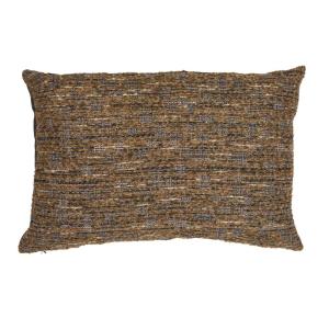 Kuddfodral ZEN med olika texturer i väven, melerad i brunt