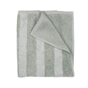 Frotté STRIPE randig handduk i ljusgrön, finns i tre olika storlekar