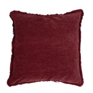Kuddfodral NATALIE enfärgat röd med frans runt om
