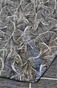 Kuddfodral SALLY,  grafiskt mönster, svart/vit