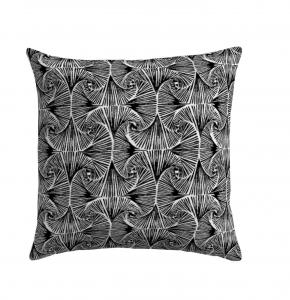 Kuddfodral SALLY,  grafiskt mönster, svart/vit