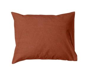 Örngott ELTON, enfärgat vintage tvättat örngott med jeans söm i cognac