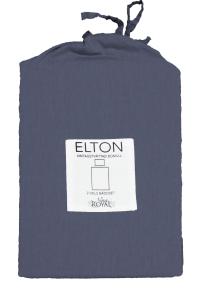 Örngott ELTON, enfärgat vintage tvättat örngott med jeans söm i marinblå