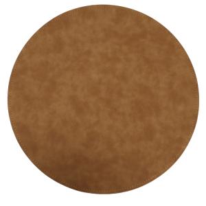 Tablett VEJBY rund skinnimitation, cognac