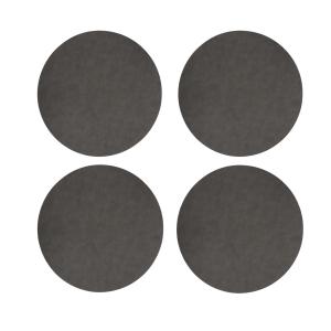 Glasunderlägg VEJBY 4-pack skinnimitation, grafit