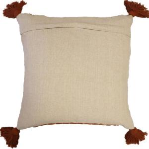 Kuddfodral BENJI, med tofsar, cognac