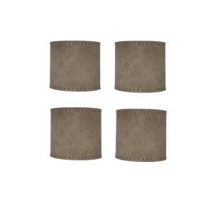 Servettring VEJBY 4-pack, skinnimitation, nougat