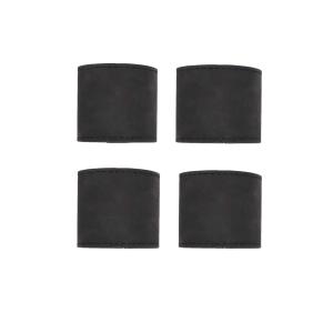 Servettring VEJBY 4-pack, skinnimitation, svart