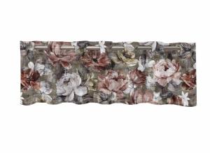 Gardinkappa PARIS rosor, oliv/terra