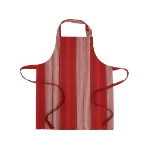 Förkläde ULLA barn 40x60cm randig, röd, beige
