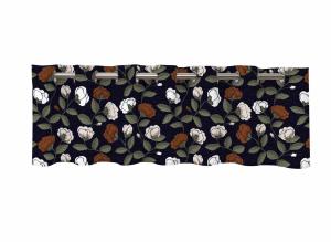 Gardinkappa OTHELIA 50x250 cm, svart/cognac