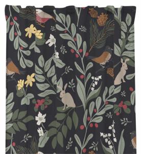 Gardinlängd FOREST 2x120x250 cm, graphite/multi