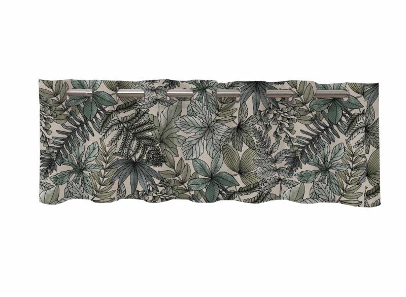 Gardinkappa ISOLDE 50x250cm, linne/grön