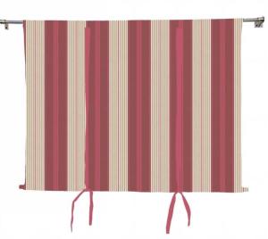 Hissgardin ULLA randig, röd