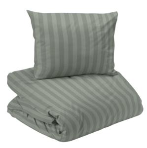 Bäddset MIRAGE, stilig vävd rand med hotellkänsla i skön satin i grönt