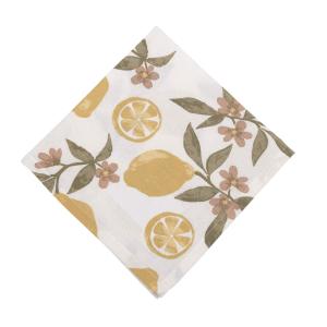 Tygservett eller liten duk AMALFI med gula citroner