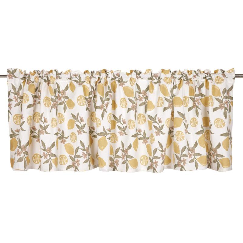 Gardinkappa AMALFI med gula citroner