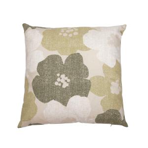 Kuddfodral LOTTA med stora blommor i retrostil i grönt