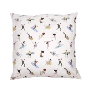 Kuddfodral BEACH med badande, solande och vindsurfande människor