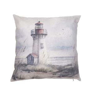 Kuddfodral FYR i marint tema med en fyr på stranden