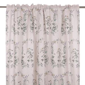 Gardin SMULTRON med små blommor och smultron med rosa bottenfärg