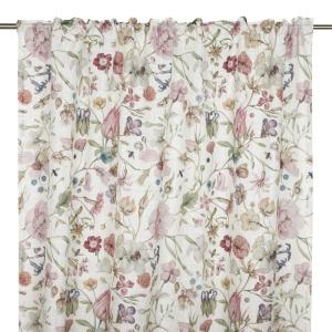 Gardin ALMA med rosa blommor på offwhite bottenfärg