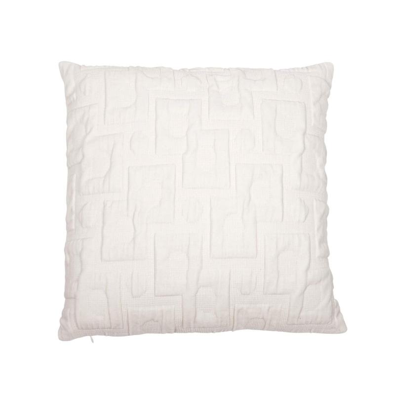 Kuddfodral COLLIN, grafiskt bubbligt rutmönster i offwhite