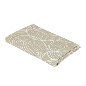 Duk TILDA med vita ritade blad på ljusgrön bottenfärg