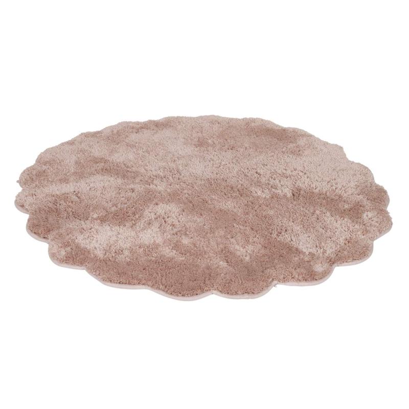 Rund Badrumsmatta ELLEN med bågad kant i rosa