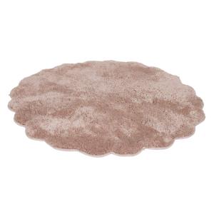 Rund Badrumsmatta ELLEN med bågad kant i rosa