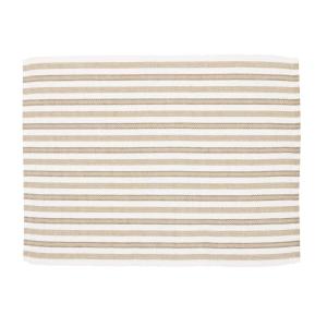 Bordstablett, tallriksunderlägg NINA, randig i offwhite och sandfärg