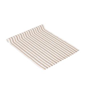 Bordslöpare NINA, randig i offwhite och sandfärg, stl 35x90cm