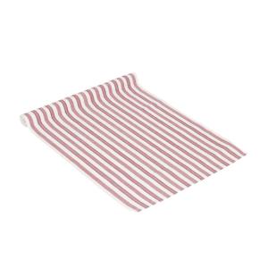 Bordslöpare NINA, randig i offwhite och rosa, stl.35x120cm
