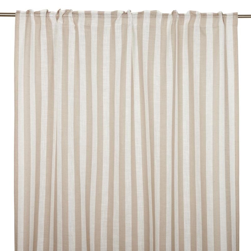 Gardin DISA, skir, bredrandig i offwhite och greige