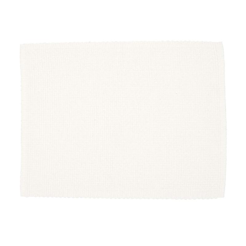 Bordstablett, tallriksunderlägg TIM, vävda ränder i tvåfärgat garn i retrostil i offwhite