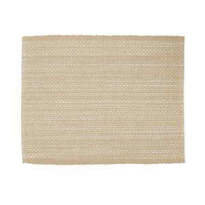 Bordstablett, tallriksunderlägg TIM, vävda ränder i tvåfärgat garn i retrostil i sandfärg