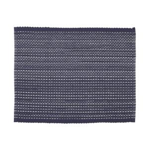 Bordstablett, tallriksunderlägg TIM, vävda ränder i tvåfärgat garn i retrostil i marinblått