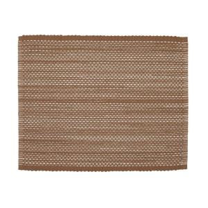 Bordstablett, tallriksunderlägg TIM, vävda ränder i tvåfärgat garn i retrostil i brunt