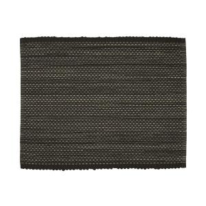 Bordstablett, tallriksunderlägg TIM, vävda ränder i tvåfärgat garn i retrostil i svart