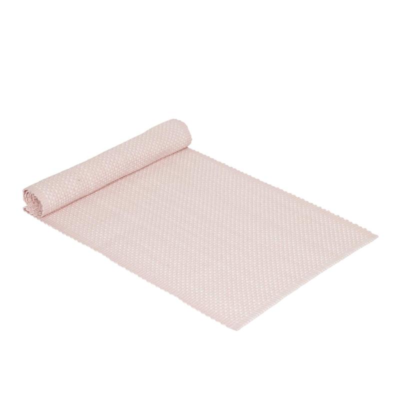 Bordslöpare TIM med vävda ränder i tvåfärgat garn i retrostil i rosa