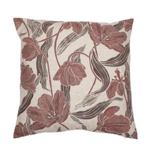 Kuddfodral ANGELA med vinröda eleganta blommor