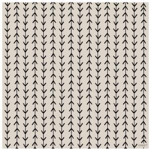 Pappersservett ERNST RANKA, beige servett med svarta ränder och rankade V