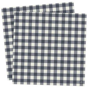Pappersservett ERNST KÖKSRUTA, servett med stora rutor i marinblått