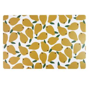 Bordstablett, tallriksunderlägg CITRON i plast med gula citroner