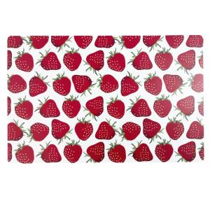 Tablett JORDGUBBE 28x43 cm, röda jordgubbar