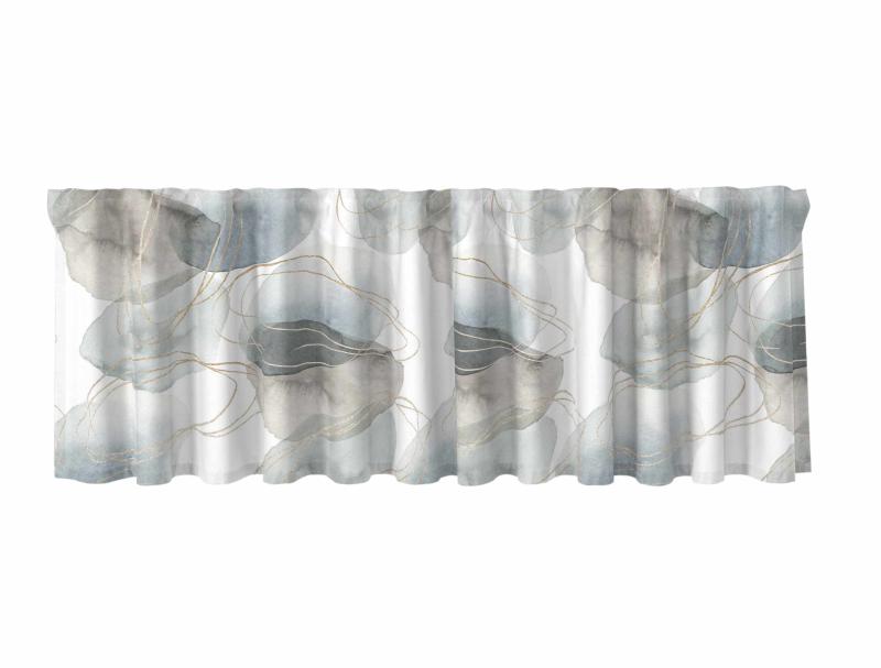 Gardinkappa LYON 50x250 cm, abstrakt mönster, grå