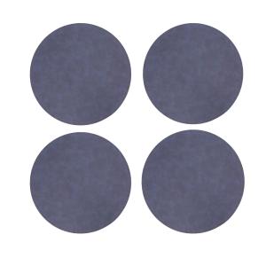 Glasunderlägg VEJBY 4-pack skinnimitation, blå