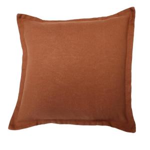 Kuddfodral LINNE enfärgat, 45x45cm, cognac