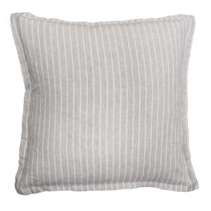 Kuddfodral LINNE RAND, randigt, grå